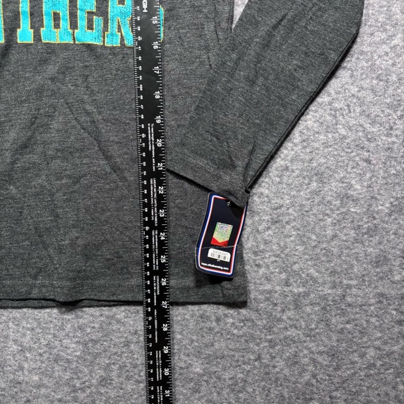 Pine Ridge Panthers Charcoal Hooded Tee with Teal Logo - Picture 6 of 10